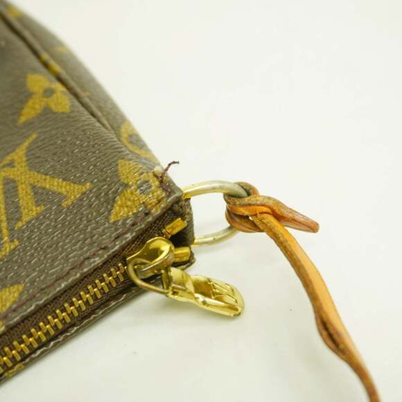 LOUIS VUITTON Authentic Brown Monogram Pochette Pouch - Picture 7 of 9